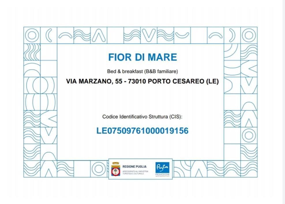 B&B Fior Di Mare Porto Cesareo Exteriör bild