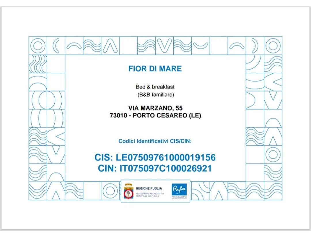 B&B Fior Di Mare Porto Cesareo Exteriör bild